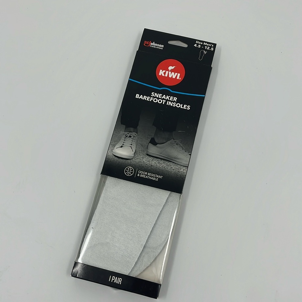 KIWI Men’s Sneaker Barefoot Insoles Size 4.5-12.5 NEW